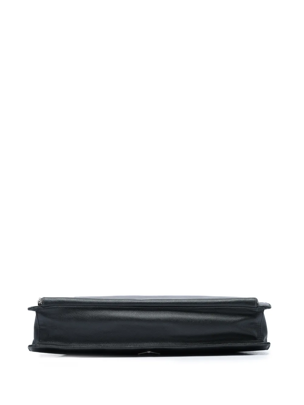 Prada Pre-Owned 2013-2025 Saffiano Cuir Travel tas met rits en zak Zwart
