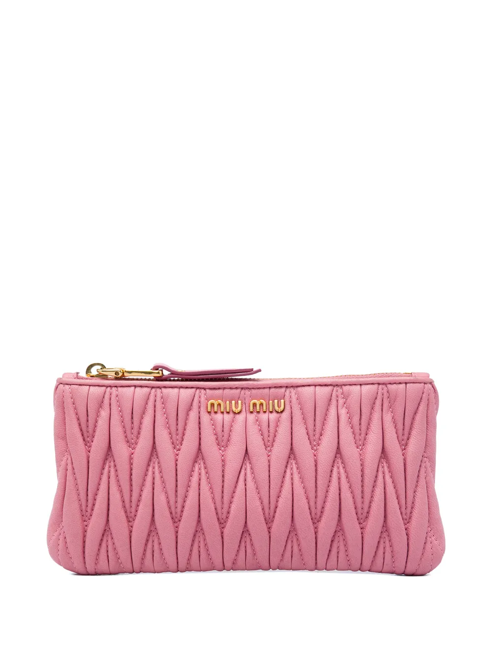 Miu Miu Pre-Owned 2000-2010 Matelasse Nappa clutch bag - Rosa