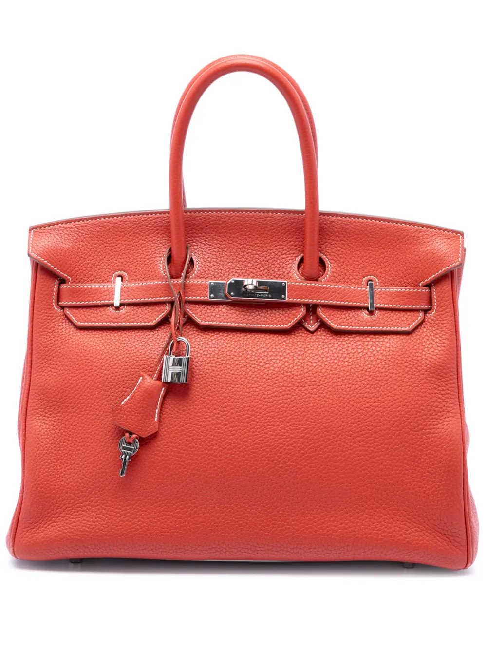 Hermès Pre-Owned 2011 Limited Edition Bicolor Clemence Birkin Retourne 35 handbag - Arancione