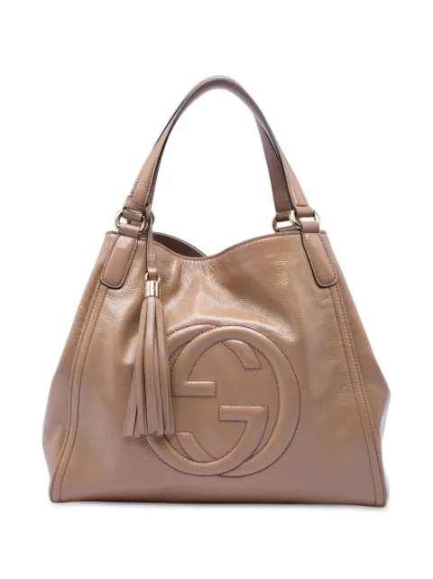 Gucci Pre-Owned 2016-2026 Medium Patent Soho Cellarius tote bag