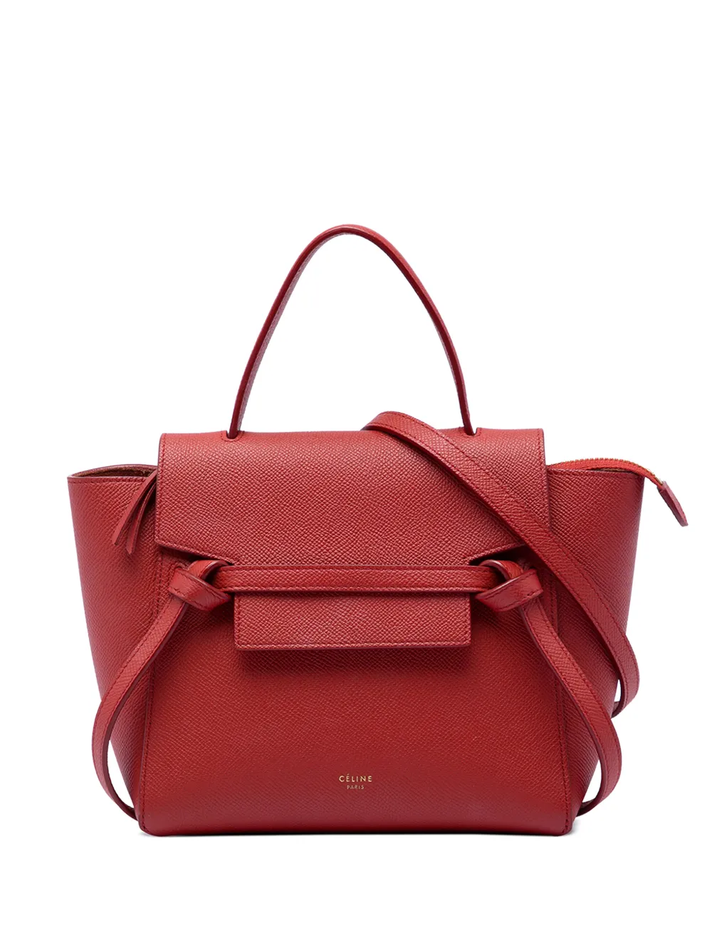 Celine Pre-Owned 2018 Nano Grained Calfskin Belt Bag satchel - Rosso