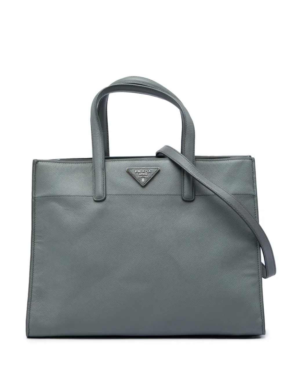 Prada Pre-Owned 2013-2026 Saffiano Soft Triple Pocket Tote satchel - Grigio