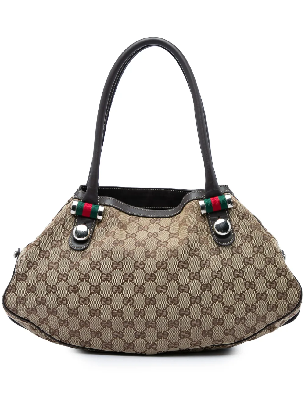 Gucci Pre-Owned 2016-2026 GG Canvas Web Match Ball tote bag - Toni neutri