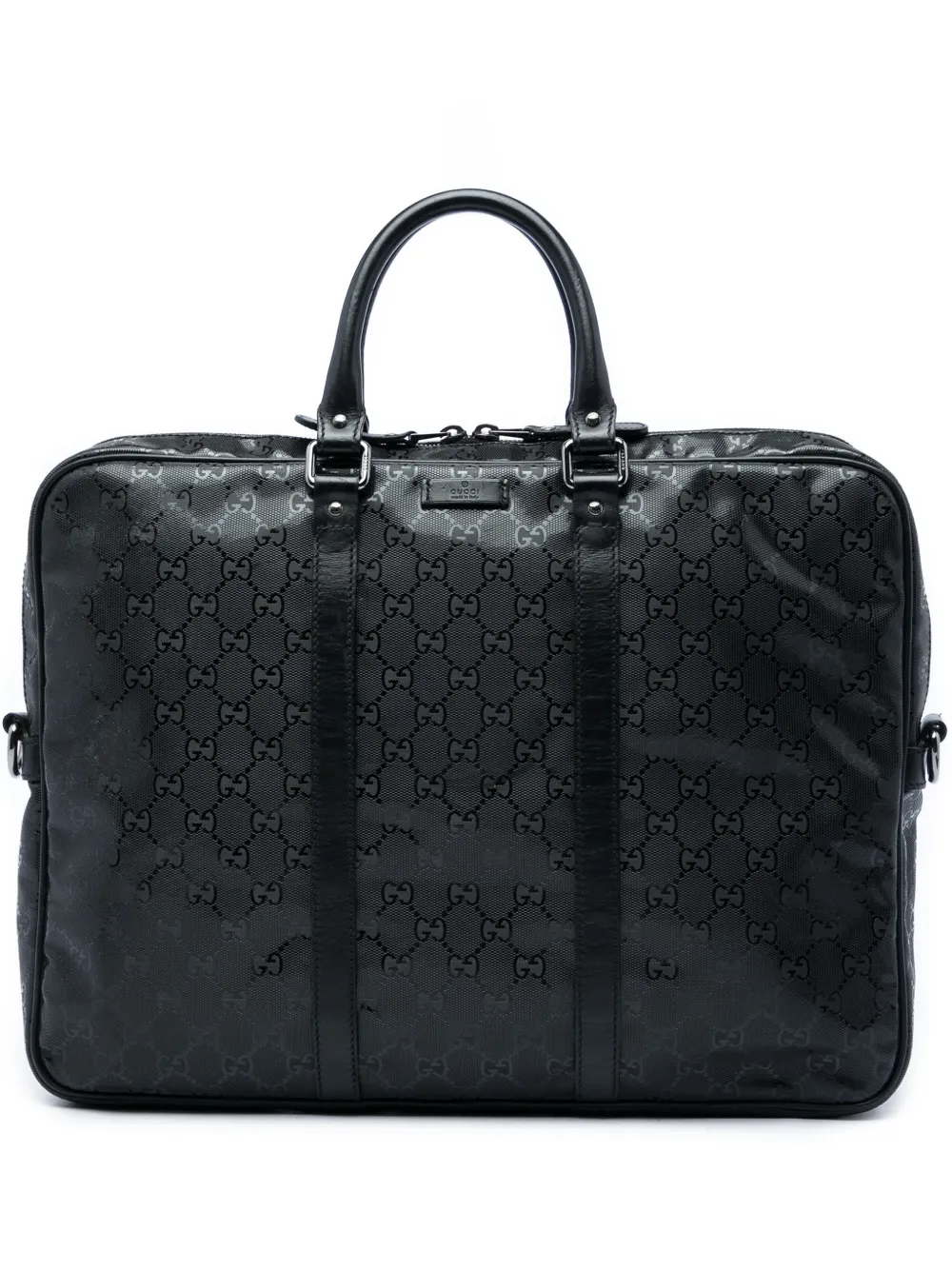 Gucci Pre-Owned 2016-2026 GG Imprime business bag - Nero