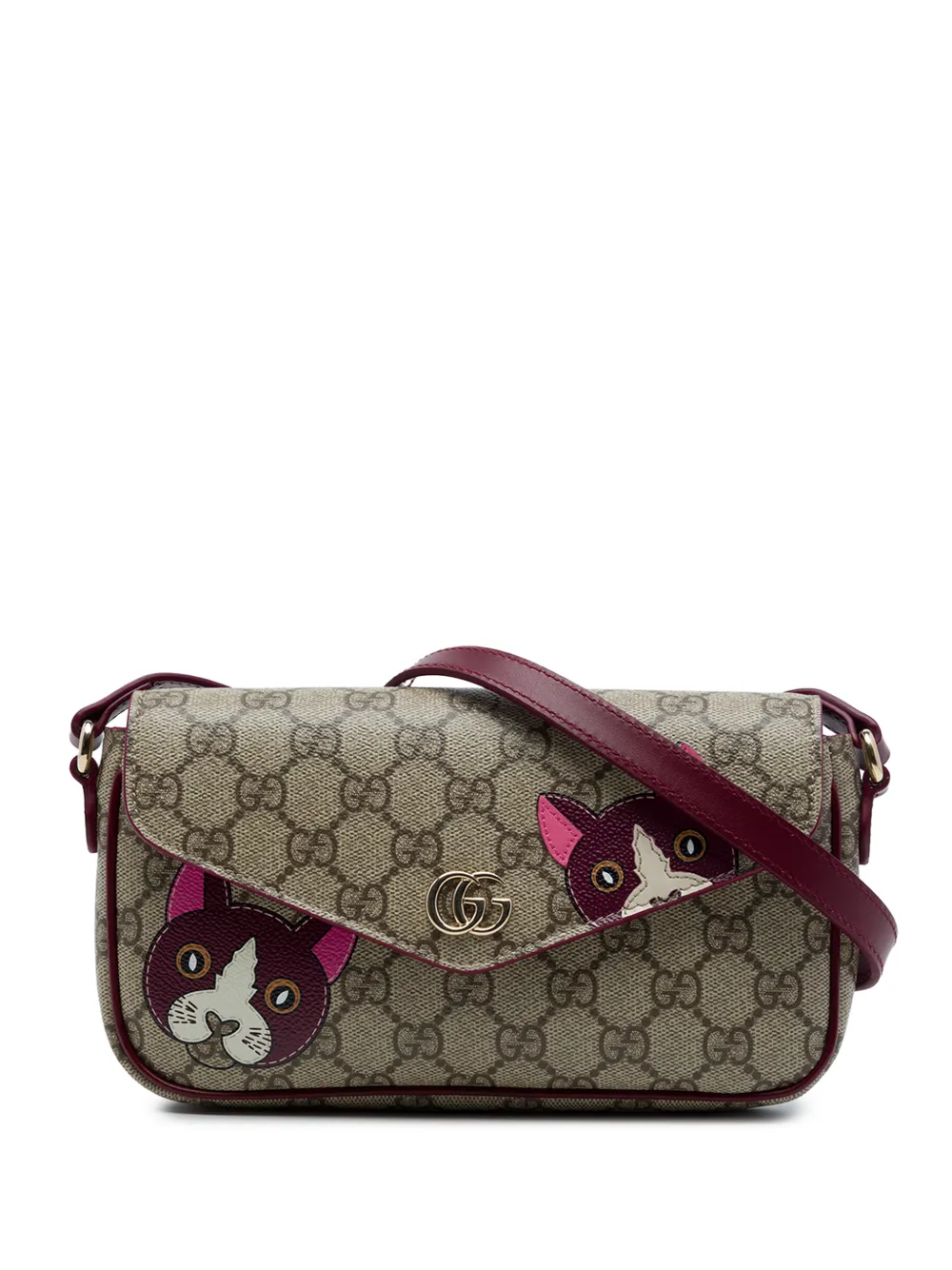 Gucci Pre-Owned 2016-2026 GG Supreme Ophidia Cat Print crossbody bag - Toni neutri