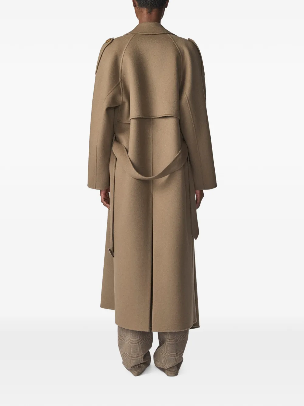 Monse Gedrapeerde trenchcoat Beige
