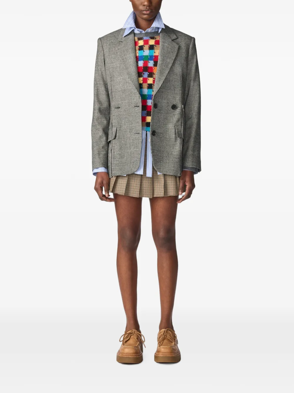 Monse deconstructed-lapel double-breasted jacket