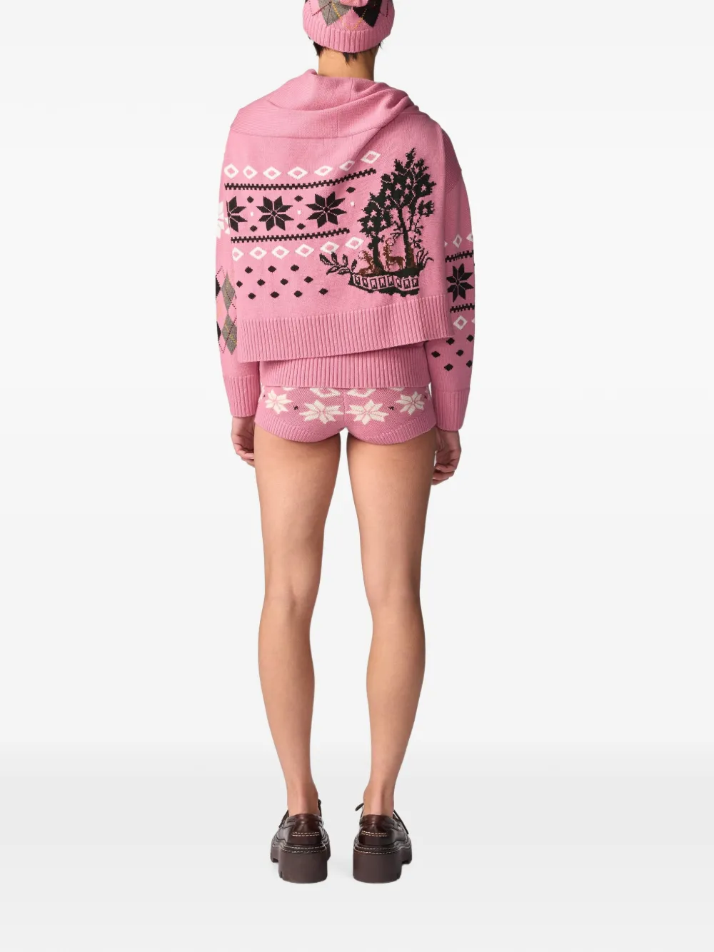 Monse Shorts van merinowol Roze