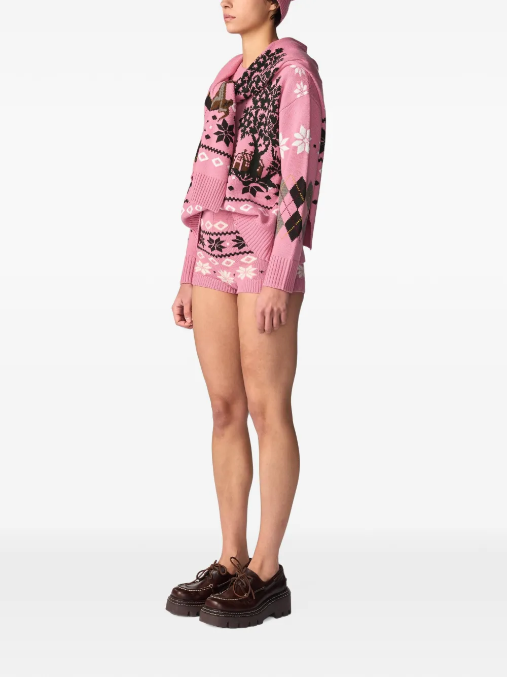 Monse Shorts van merinowol Roze