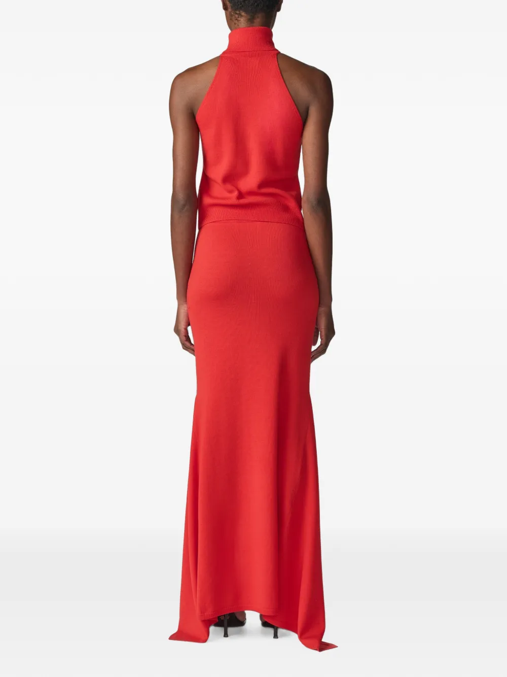 Monse Ribgebreide rok Rood