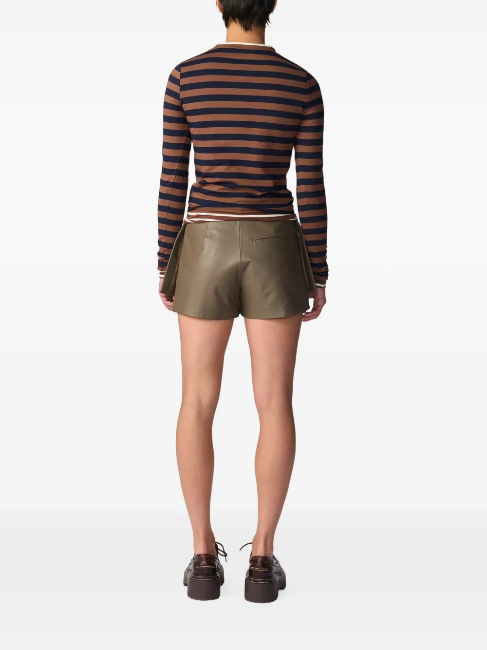 Monse striped double-layered T-shirt Bruin