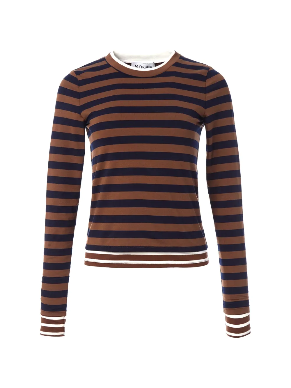 Monse striped double-layered T-shirt Bruin