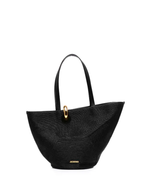 Jacquemus Pre-Owned Le Bambola bucket-taske i nylon og polyester med basteffekt fra 2023-2026