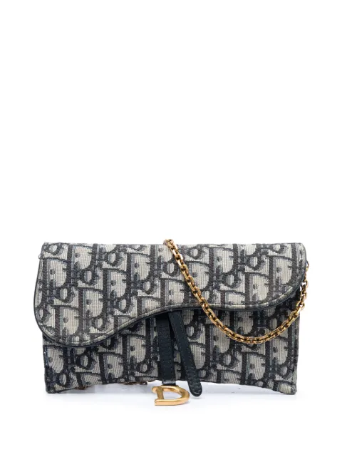 Christian Dior Pre-Owned 2020 Oblique Canvas Saddle Wallet On Chain crossbody bag