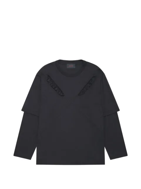Simone Rocha ruffle-trimmed layered T-shirt