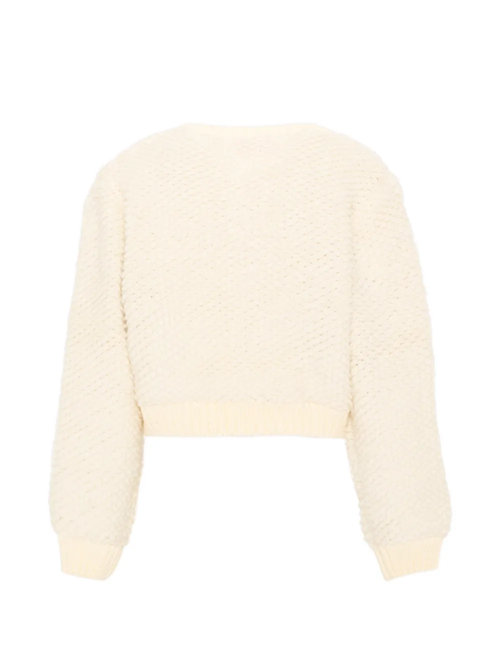 Diesel Kids textured zip-up cardigan Wit