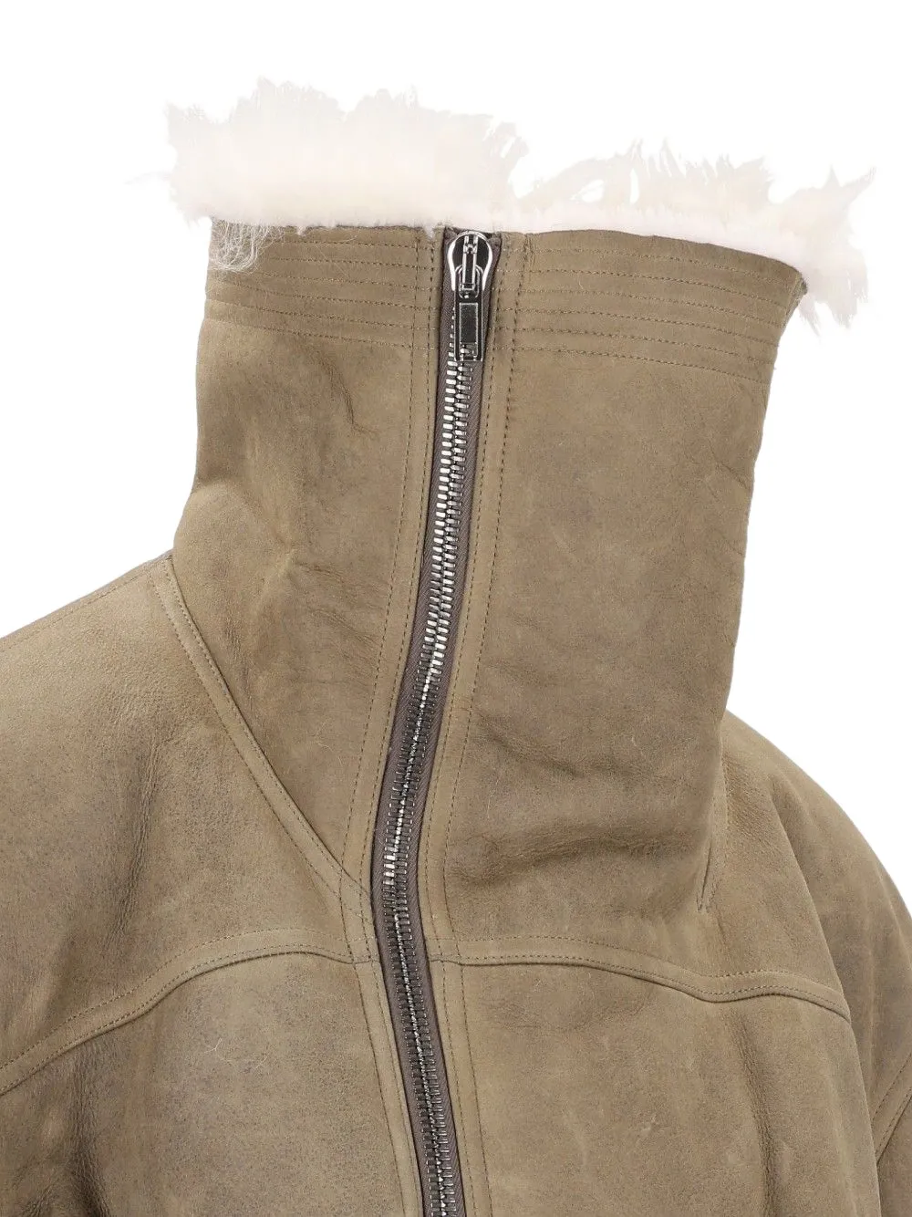Rick Owens Leren jack Bruin