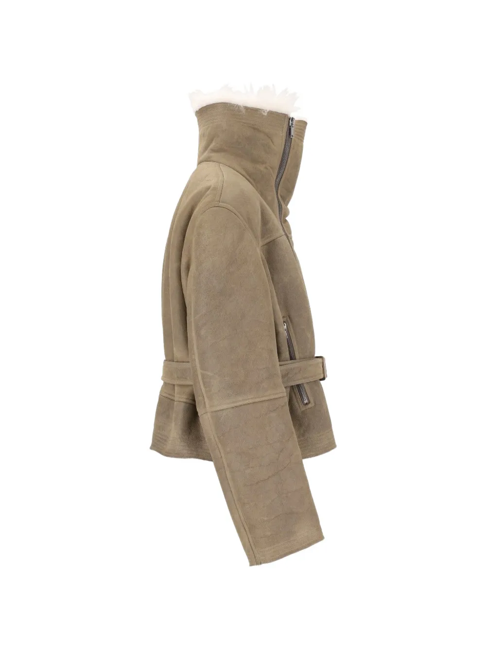 Rick Owens Leren jack Bruin