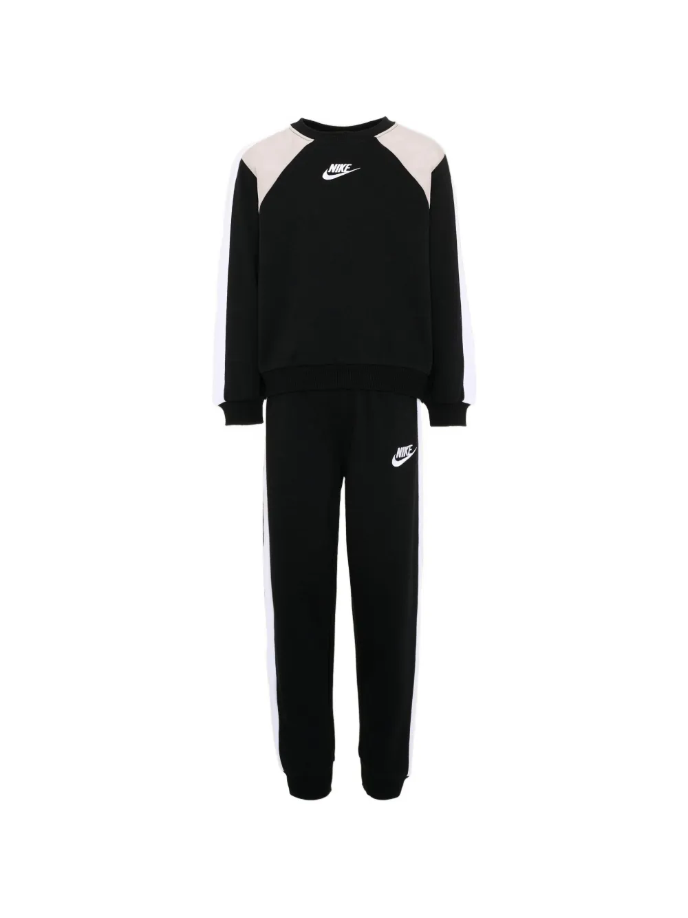 Nike Kids logo-print panelled tracksuit - Nero