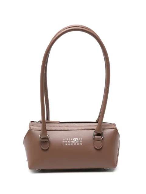 MM6 Maison Margiela mini Bauletto logo-print leather shoulder bag