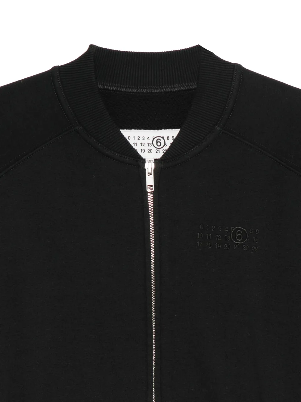 MM6 Maison Margiela embroidered-logo bomber jacket Zwart