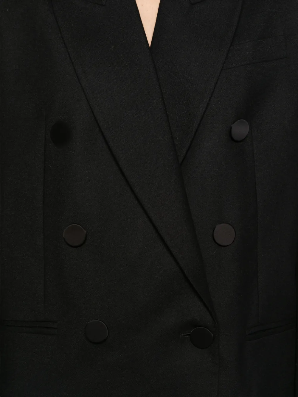 ZIMMERMANN lace-trim double-breasted blazer Zwart