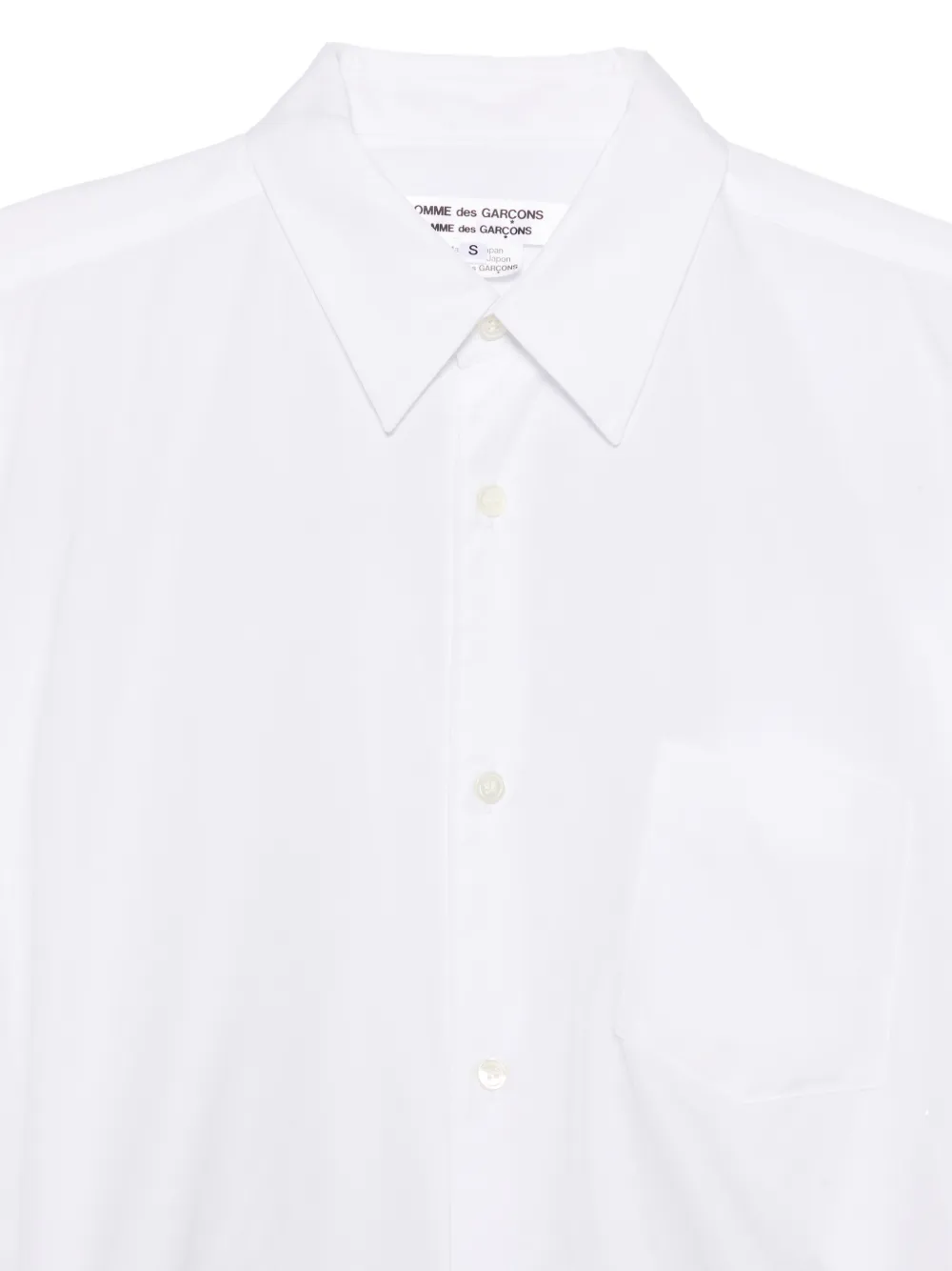 Comme Des Garçons Blouse met opgestikte zak Wit