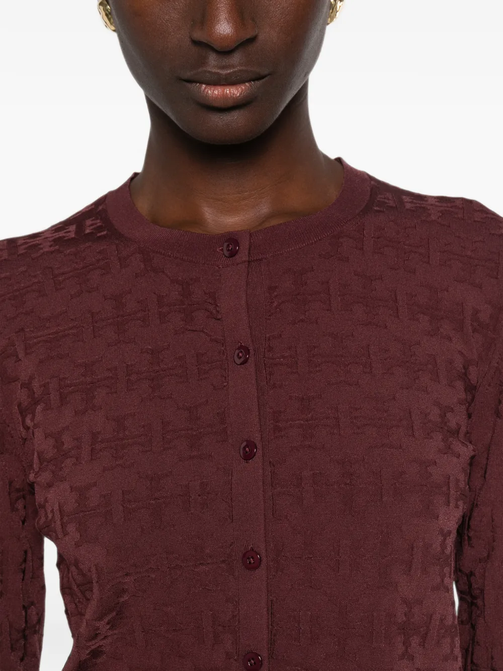 Tory Burch Vest met jacquard Paars