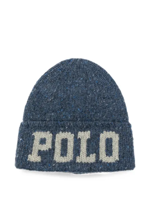 Polo Ralph Lauren intarsia-knit turn-up brim beanie hat