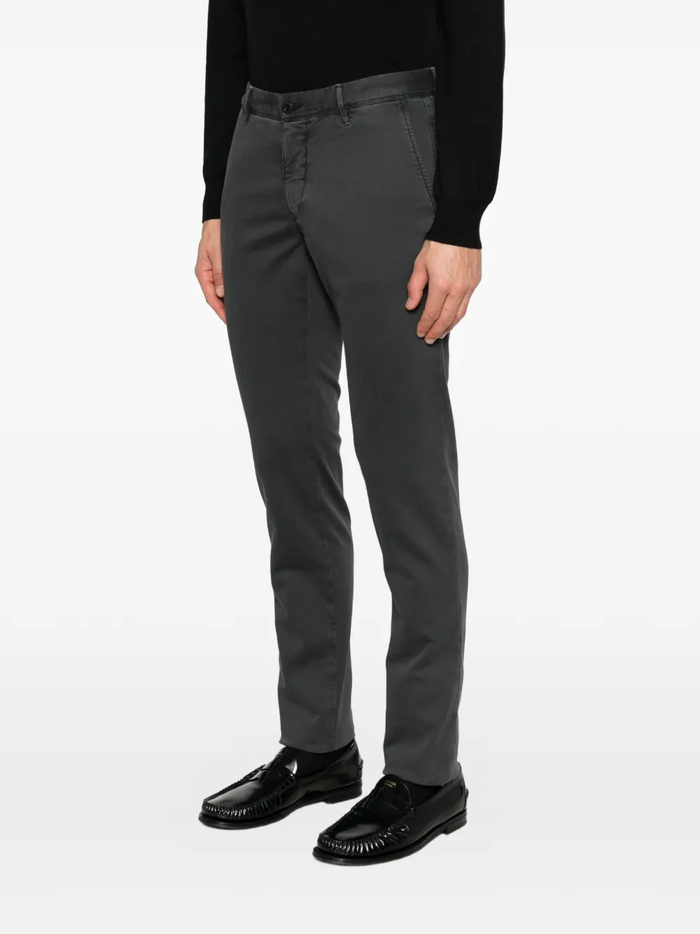 Incotex Broek met zak en riemlus Grijs