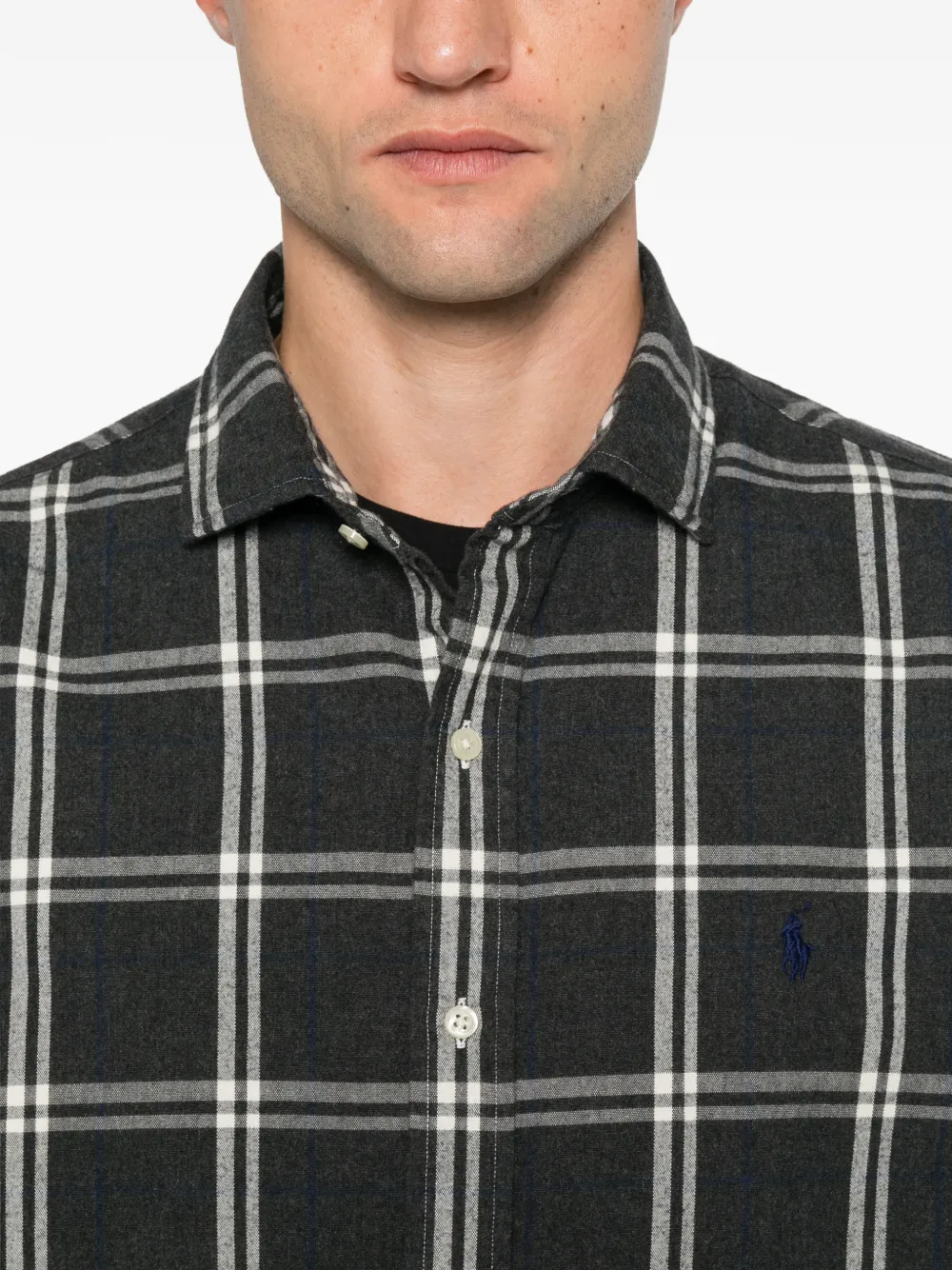 Polo Ralph Lauren Geruit katoenen overhemd Grijs