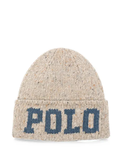 Polo Ralph Lauren logo-intarsia beanie hat