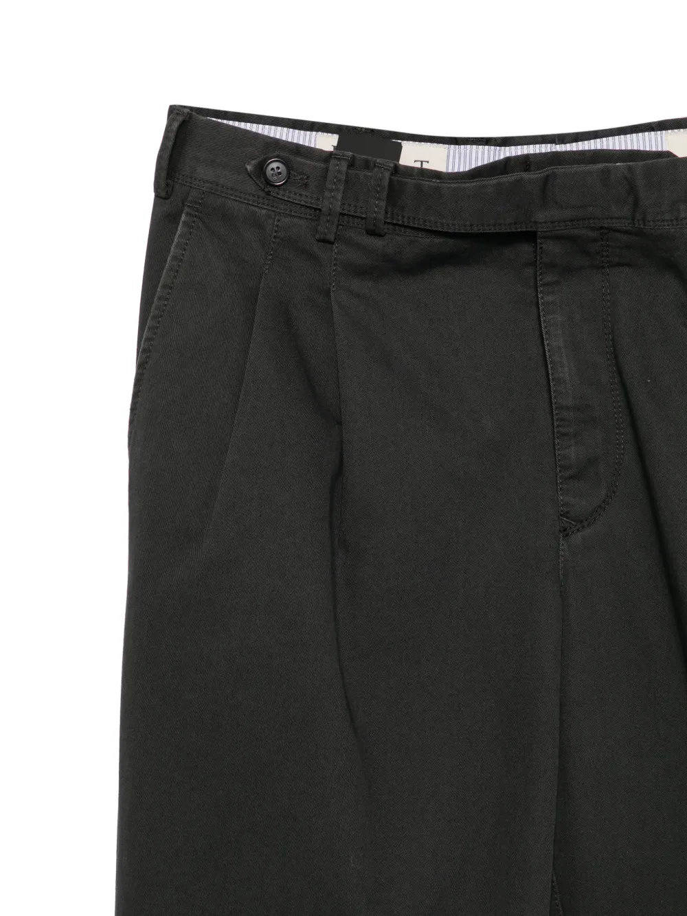 PT Torino pleated turn-up trousers Grijs