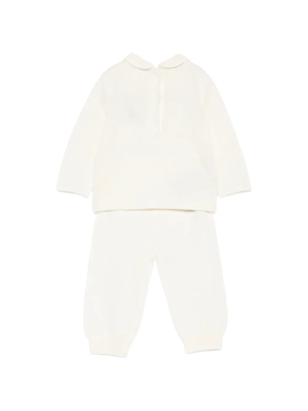 Marni Kids graphic-embroidered Peter Pan-collar tracksuit Beige