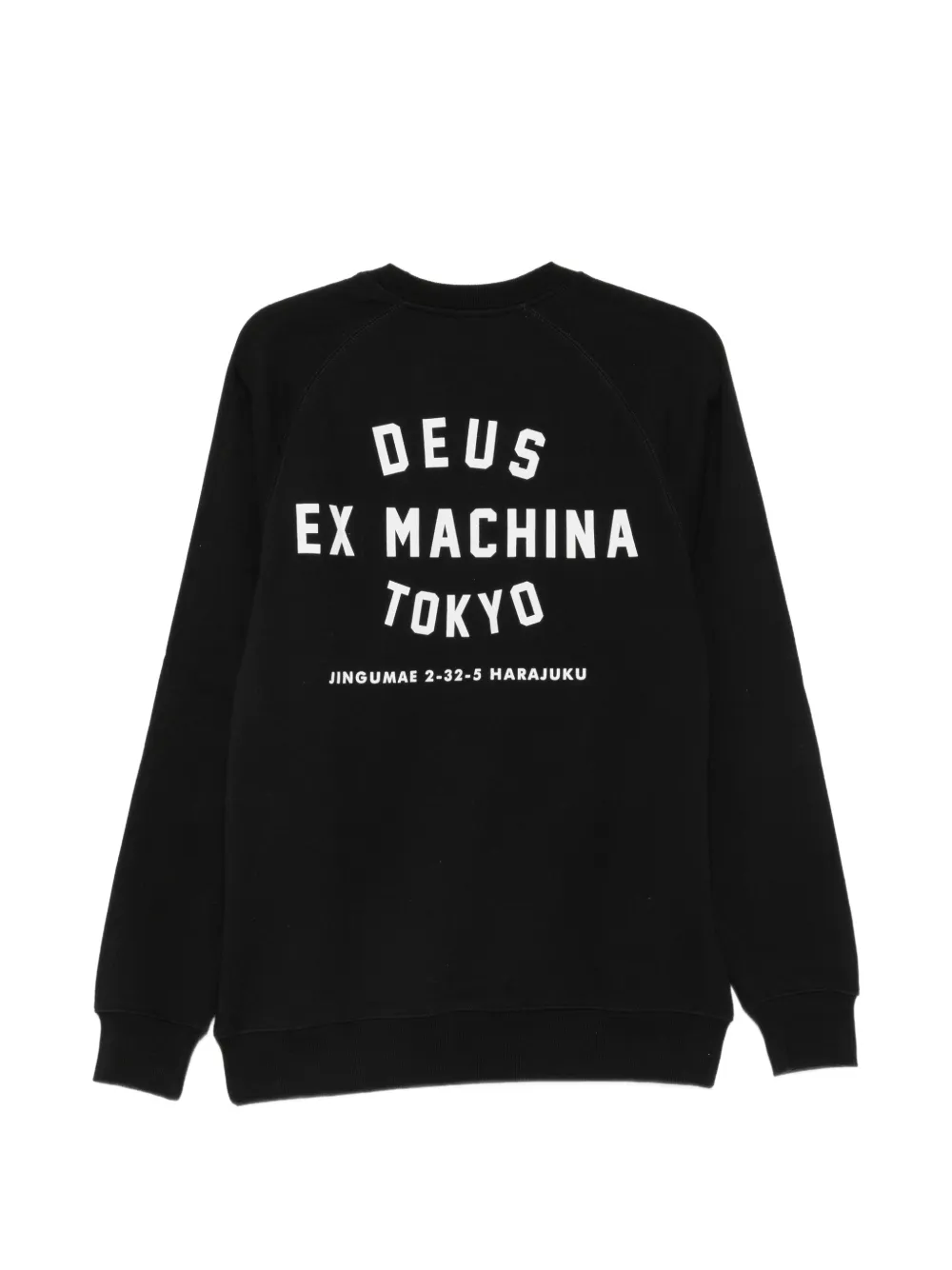 Deus Ex Machina Sweater met logoprint en raglan mouwen Zwart