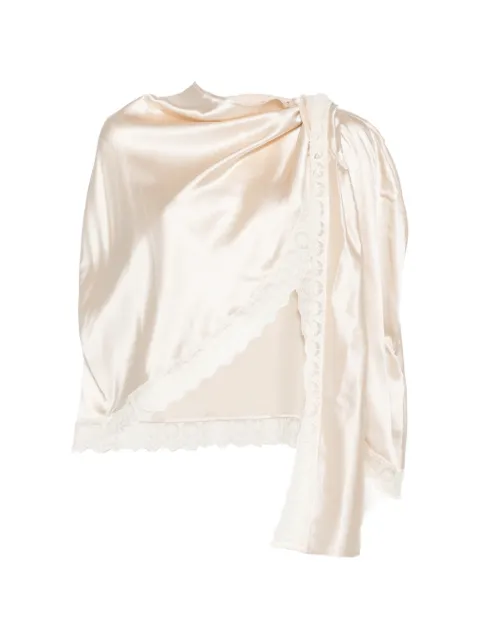 The Garment Cata lace-trim draped top