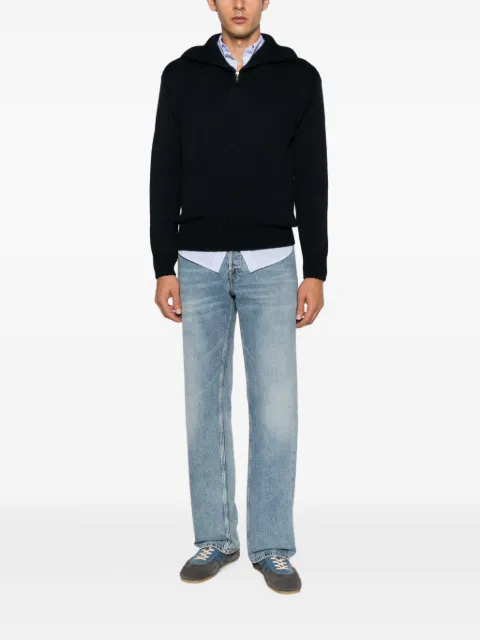 Daniele Fiesoli ribbed-knit half-zip sweater