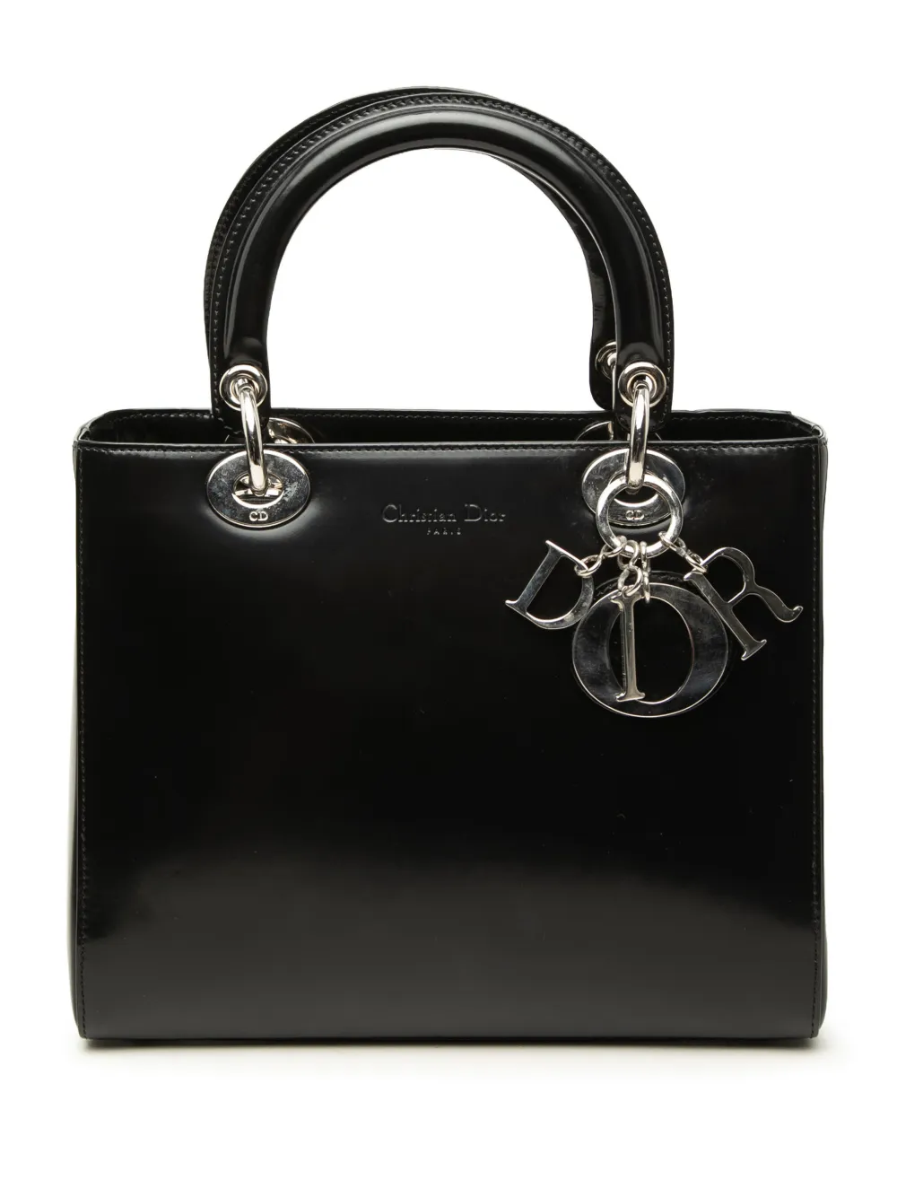 Christian Dior Pre-Owned 1998 Medium Glazed Calfskin Lady Dior satchel - Schwarz