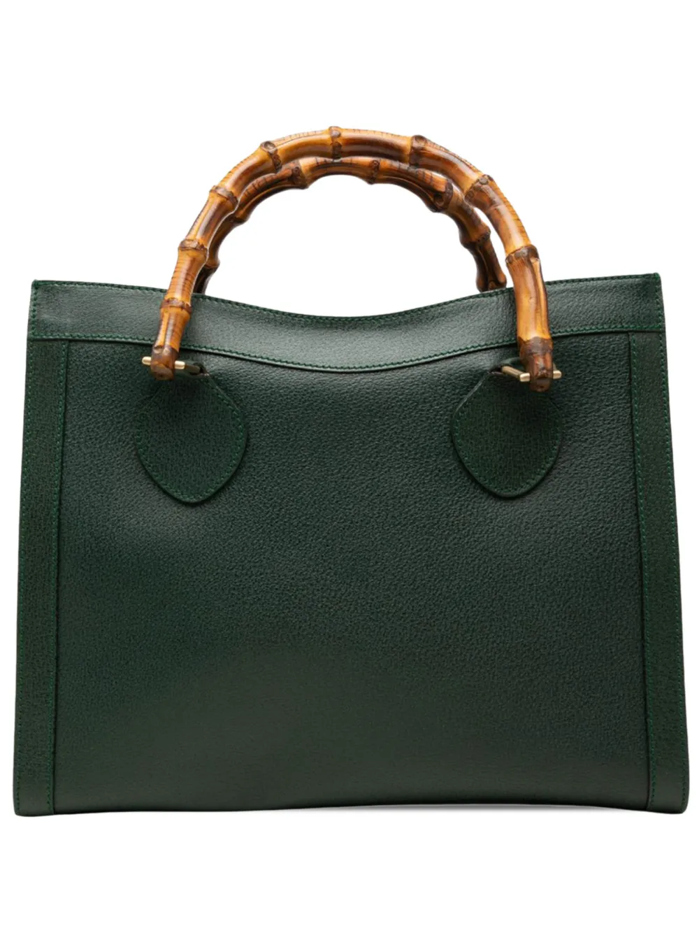 Gucci Pre-Owned 2000-2015 Medium Leather Bamboo Diana tote bag - Verde