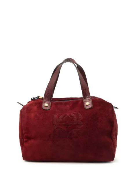 Loewe Pre-Owned 2000-2026 Suede Anagram boston bag