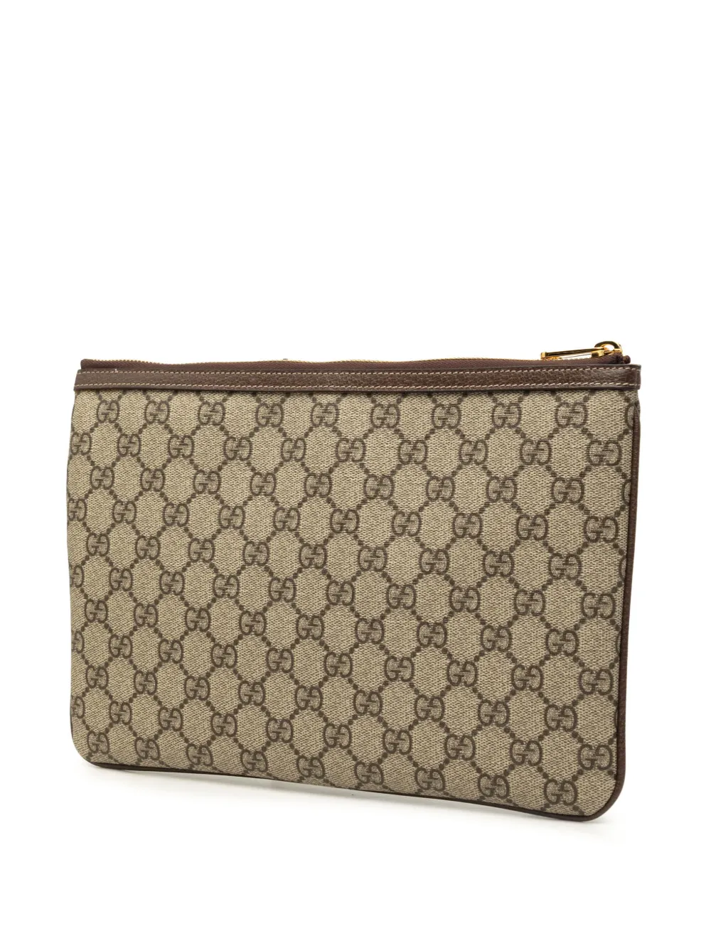 Gucci Pre-Owned 2016-2026 GG Supreme Web Ophidia clutch Beige