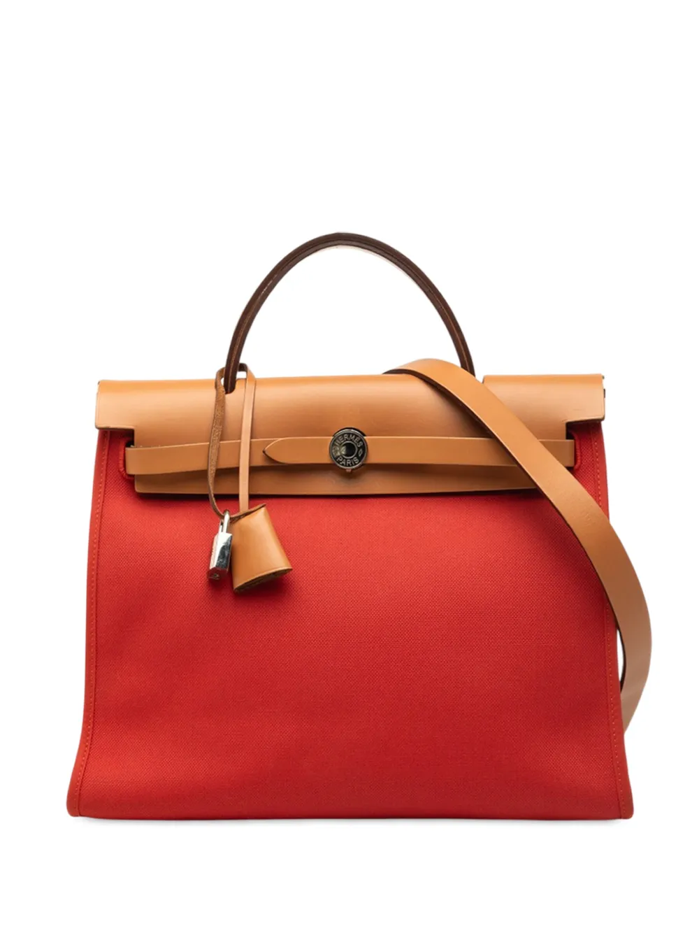 Hermès Pre-Owned 2017 Toile Herbag Zip 31 satchel - Arancione