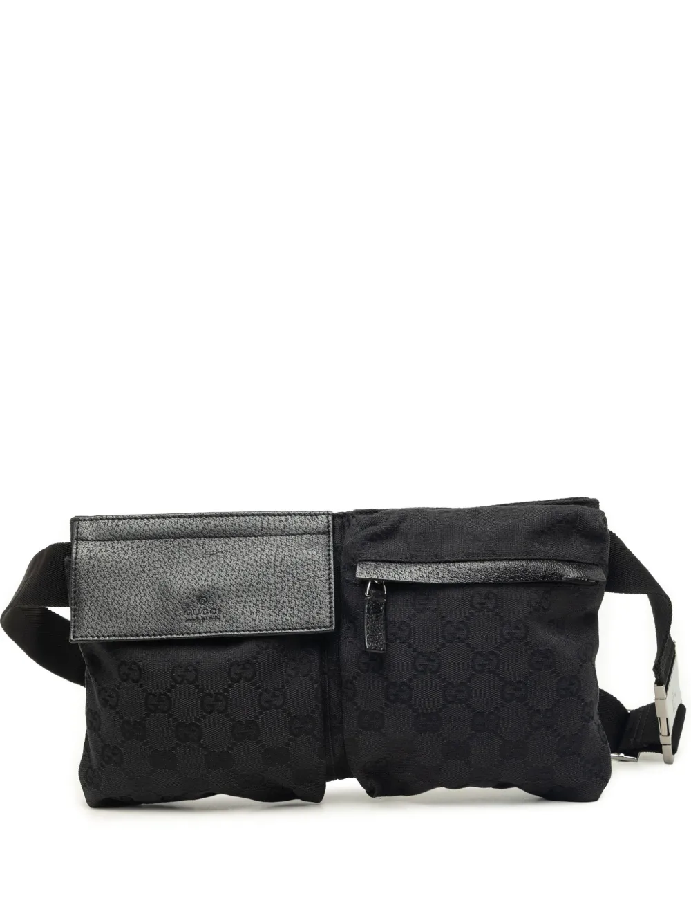 Gucci Pre-Owned 2000-2015 GG Canvas Double Pocket belt bag - Nero