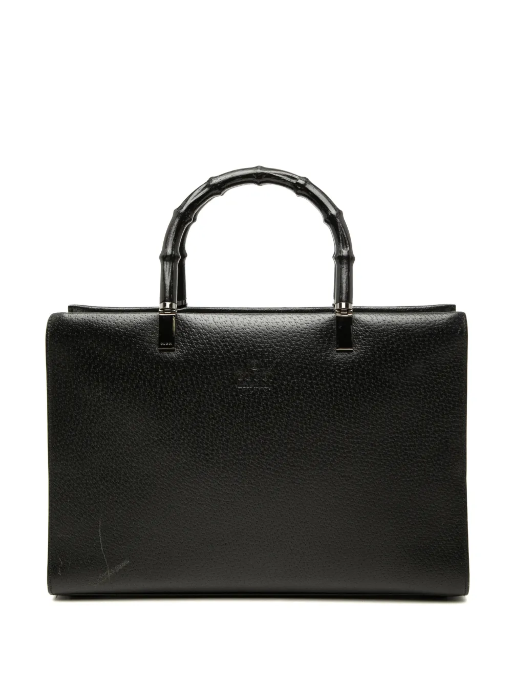 Gucci Pre-Owned 2000-2015 Grained Calfskin Bamboo handbag - Nero