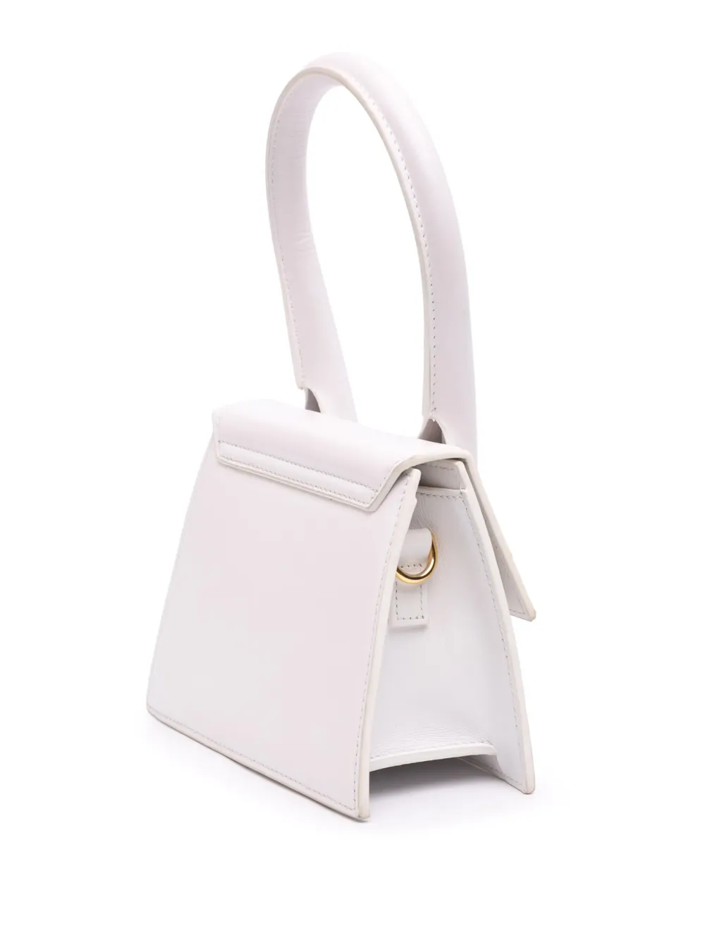 Pre-owned Jacquemus 2000-2026 Leather Le Chiquito Moyen Satchel In White