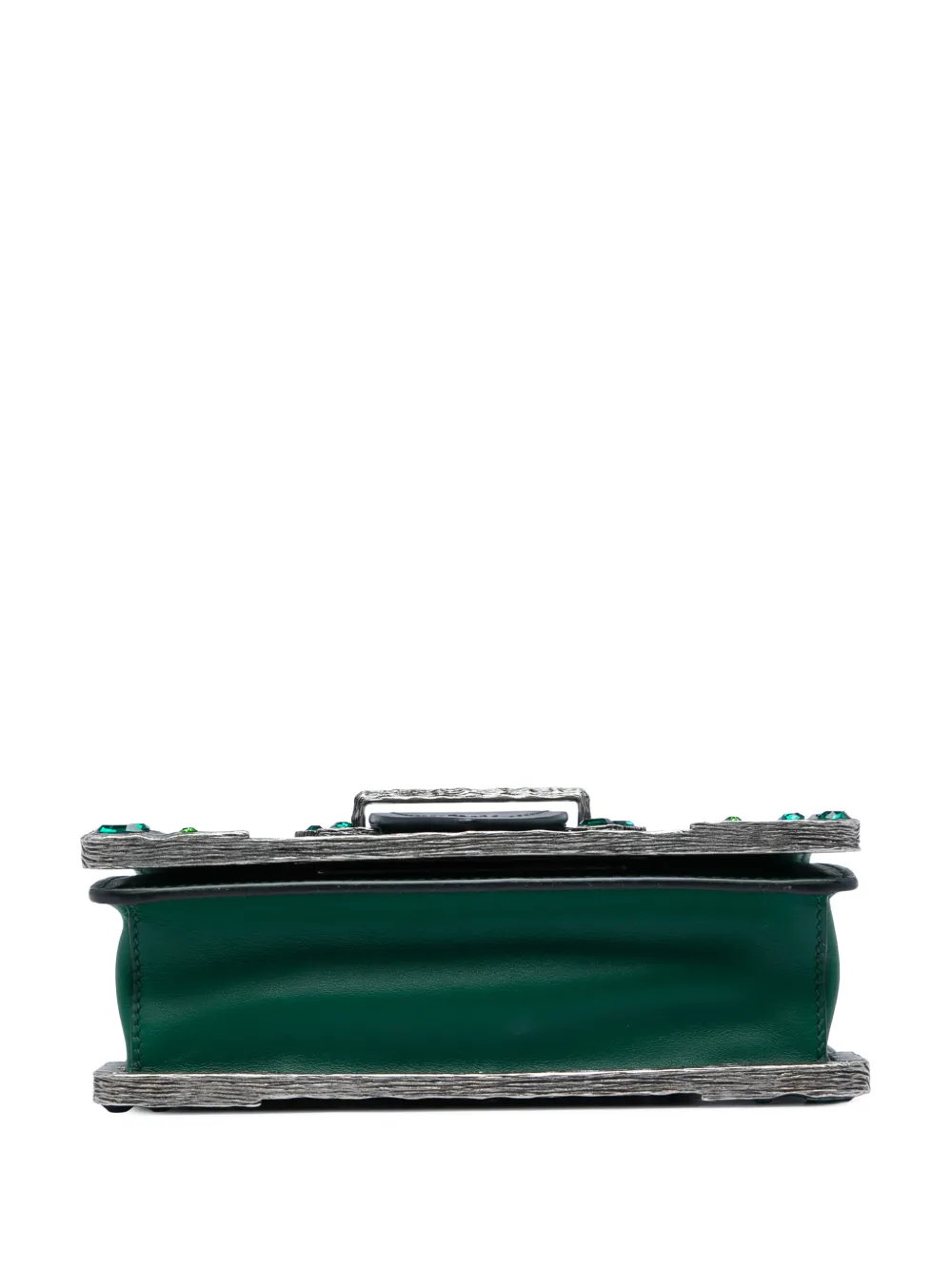Prada Pre-Owned 2013-2026 Saffiano City Crystal Cahier kalfsleren crossbodytas met afwerkin Zwart