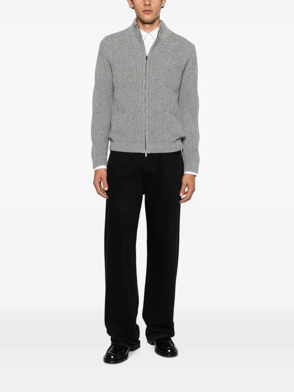 Daniele Fiesoli cable-knit zip-up sweater