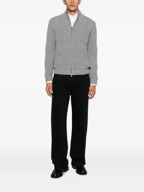 Daniele Fiesoli cable-knit zip-up sweater