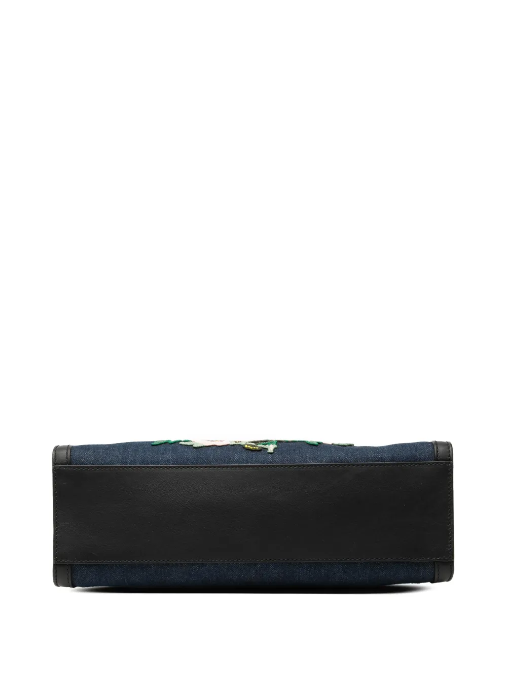 Gucci Pre-Owned 2016-2026 denim shopper met geborduurde tijger Blauw