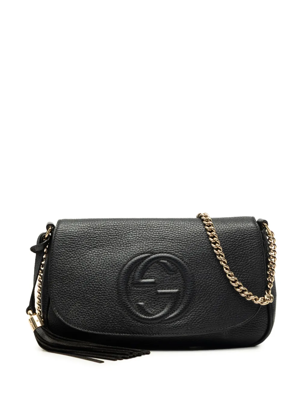 Gucci Pre-Owned 2000-2015 Medium Calfskin Soho Chain Flap crossbody bag - Nero
